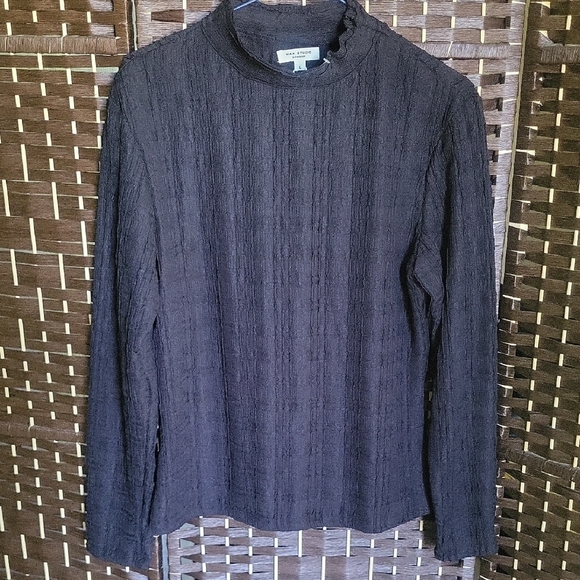 Max Studio Dark Textured Knit Top - Picture 1 of 7